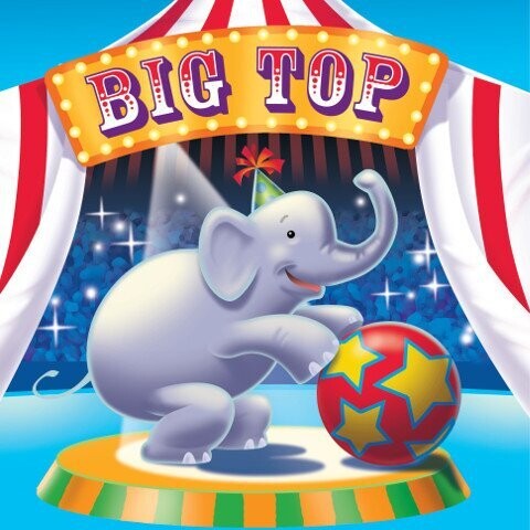 Napkins-LN-Big Top Circus-16pkg-3ply - Discontinued