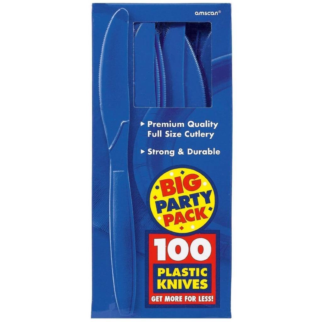 Knives-Premium-Bright Royal Blue-Box/100pkg-Plastic