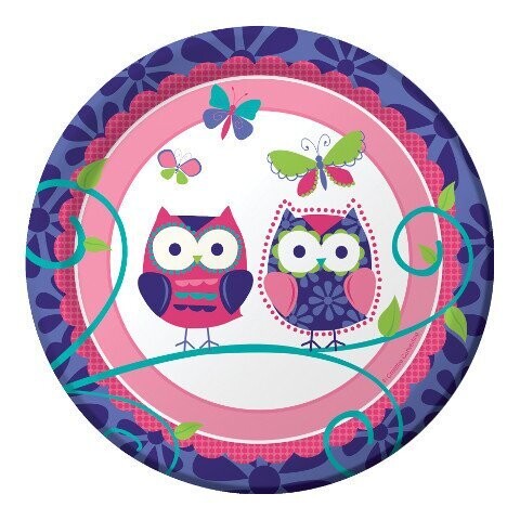 Plates-BEV-Owl Pal-8pkg-Paper