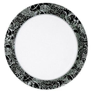 Plate-BEV-Silhouette-8pkg-Paper - Discontinued/Final Sale