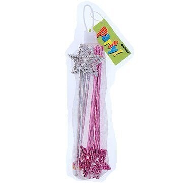 Party Favors- Pink &amp; Silver Star Wands- 8pcs/7&quot;