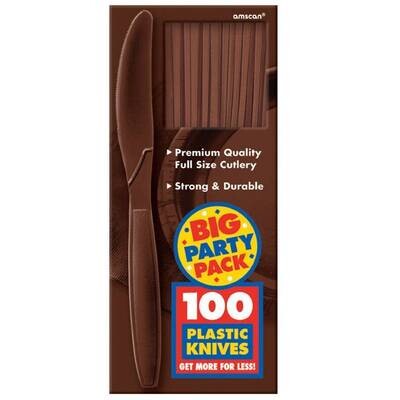 Knives-Premium-Chocolate Brown-Box/100pkg-Plastic