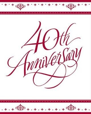 Invitations-Ruby 40th Anniversary-25pkg