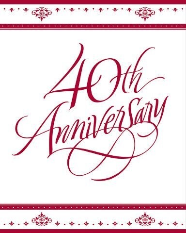 Invitations-Ruby 40th Anniversary-25pkg