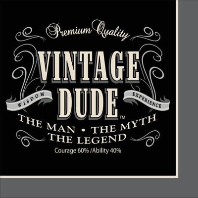Luncheon Napkins-Vintage Dude-Discontinued
