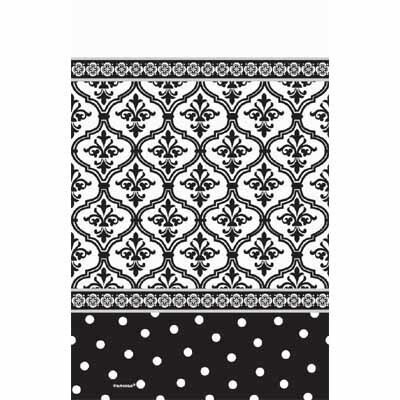 Table Cover- Damask &amp; Dots-Paper-54&#39;&#39; x 102&#39;&#39; (Discontinued)