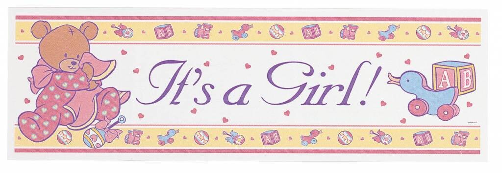 Banner-Its A Girl-65&#39;&#39; x 20&#39;&#39;
