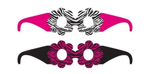 Partys Favors-Pink Zebra Glasses-6pkg-Paper