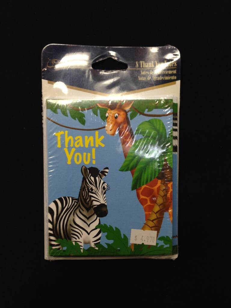 Invitations-Jungle Animals-8pk