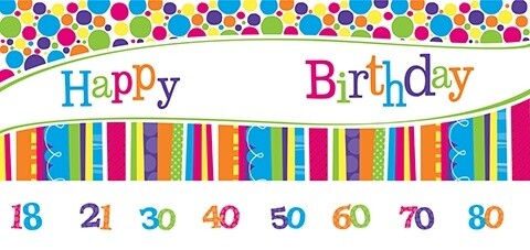 Party Banner-Plastic-Customizable-Bright &amp; Bold-1pkg