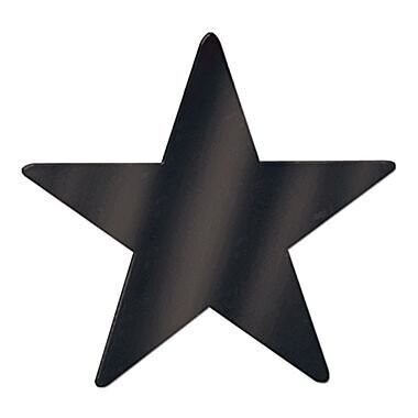 Cutouts-Star-Mini-Black-12pkg-Foil-3.5&#39;&#39;