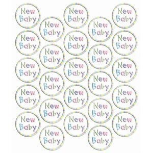 Sticker Seals-New Baby-25pk/1&#39;&#39;