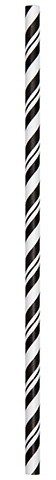 Paper Straws-Striped Black-24pkg-7.75&quot;