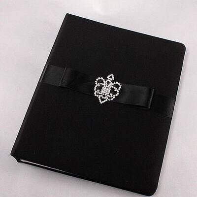 Memory Book-Black with Crown Jewel-1pkg-11.5&quot;