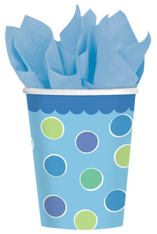 Cups-Cupcake Boy-Paper-9oz-18pk - Discontinued/Final Sale