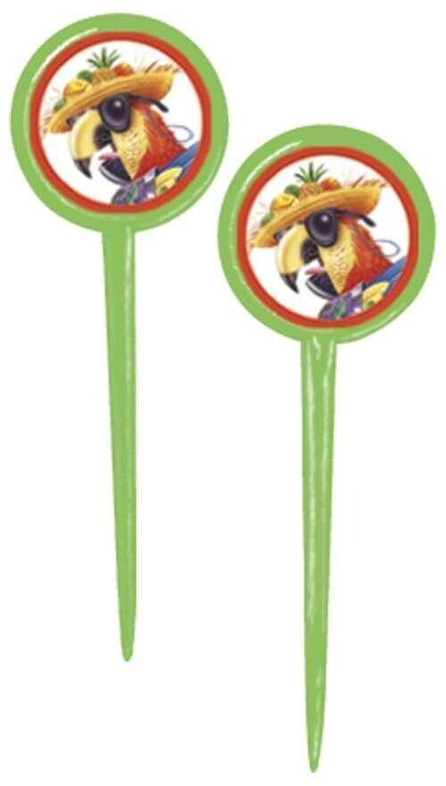 Picks-Plastic-Parrot Party-12pkg-3.5&quot;