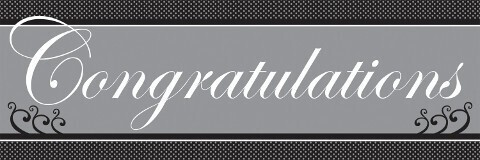 Party Banner-Plastic-Chic Wedding Cake Congratulations-1pkg