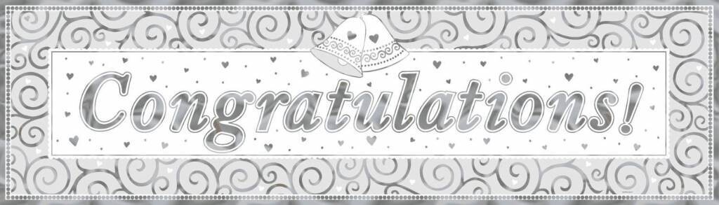 Giant Sign Banner- Wedding Metallic-65&#39;&#39; x 20&#39;&#39;