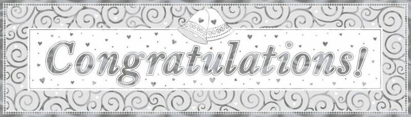 Giant Sign Banner- Wedding Metallic-65&#39;&#39; x 20&#39;&#39;