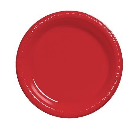Plates Plastic Classic red 7 &quot; (20pk)