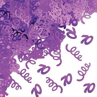 Confetti-Foil-Purple Age 70 Swirls-1pkg-14g