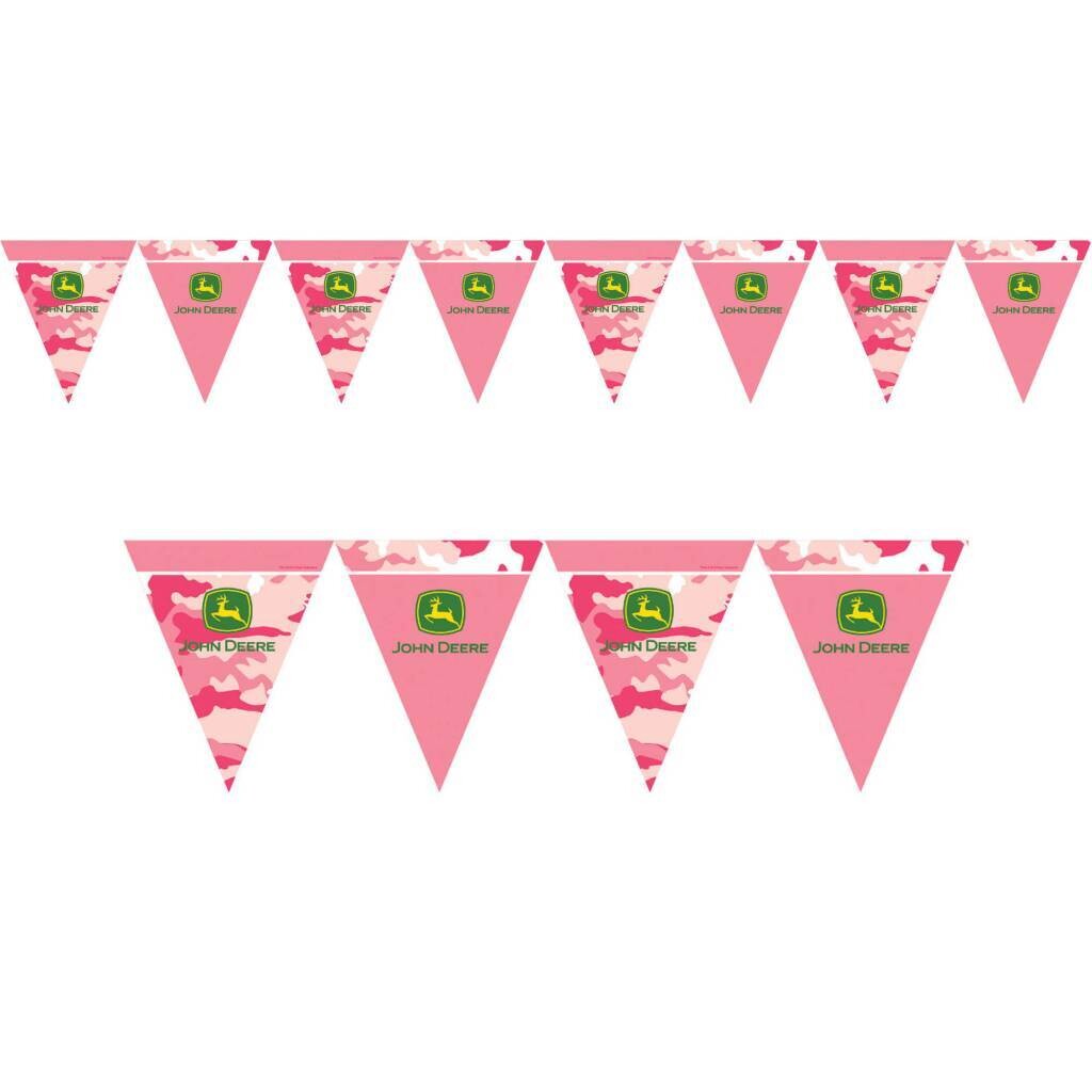 Flag Banner-Plastic-John Deer Pink-1pkg-12ft