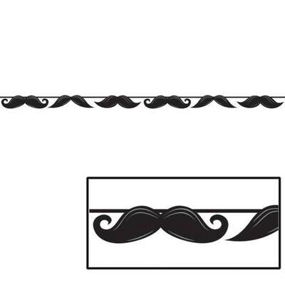 Banner-Ribbon-Mustache Birthday-1pkg-5.5ft