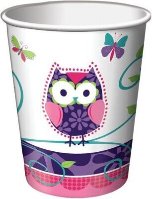 Paper Cups-Owl Pal-8pkg-9oz