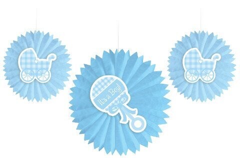 Paper Fans-It&#39;s a Boy-3pkg-8&quot;-12&quot;