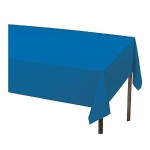 Plastic Rectangular Table Cover Royal Blue 54&quot; X 108&quot;