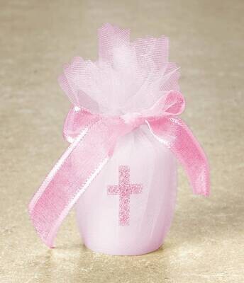 Candle-Baby Shower-Religious-Pink-2''