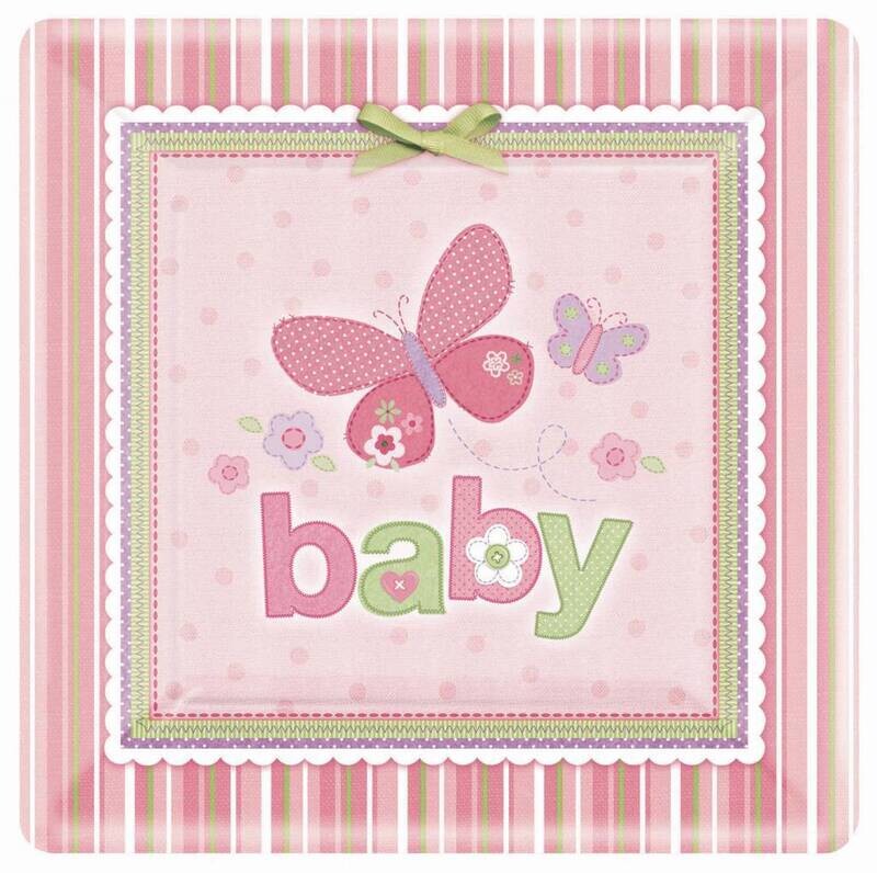 Plates-DN-Carters Baby Girl-8pk-Paper - Discontinued