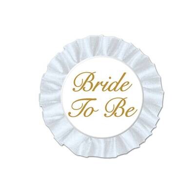 Award Button - Bride To Be-1pkg-3.5"