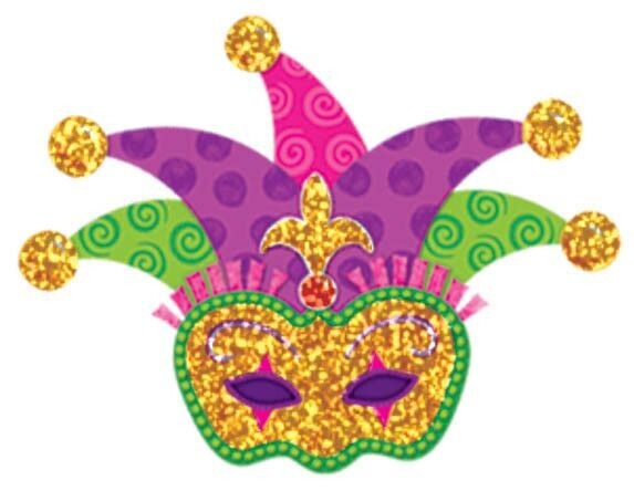 Cutouts- Mardi Gras-Paper-10pk