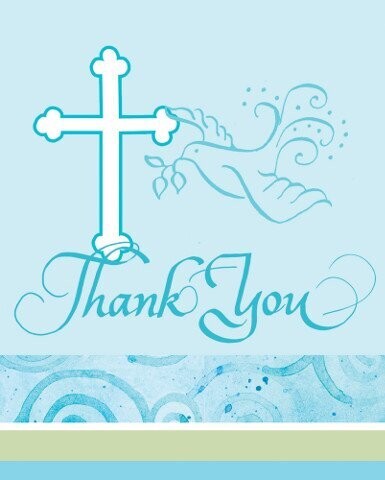 Thank You Cards-Faithful Dove Blue-8pkg (Seasonal)