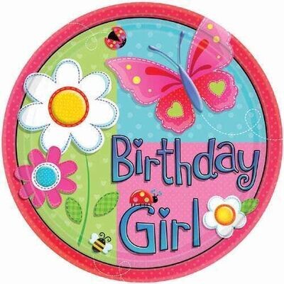 Plates-LN-Garden Girl-8pk-Paper