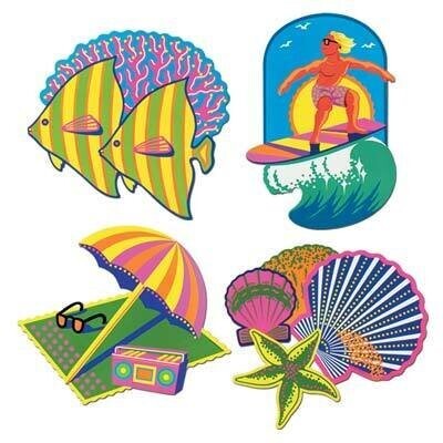 Cutouts-Paper-Beach Party-4pkg