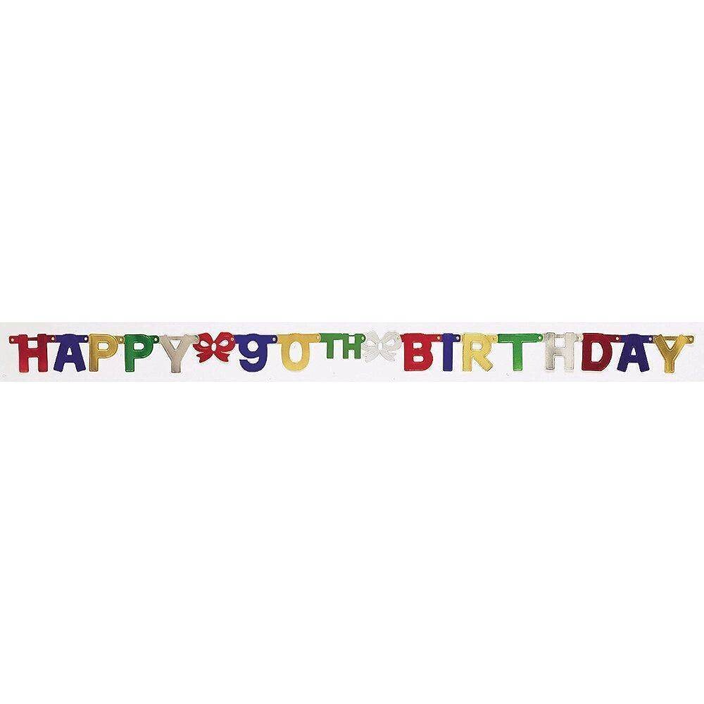 Jointed Banner-Happy 90th Birthday-1pkg-6.5ft