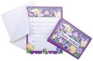 Invitations-Crocus Flowers-8pk