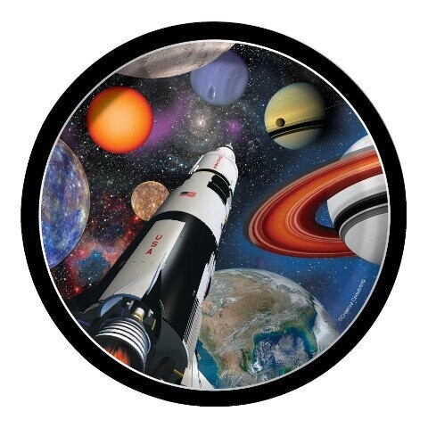 Plates-BEV-Space Blast-8pkg-Paper - Discontinued