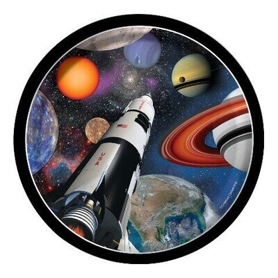 Plates-BEV-Space Blast-8pkg-Paper - Discontinued