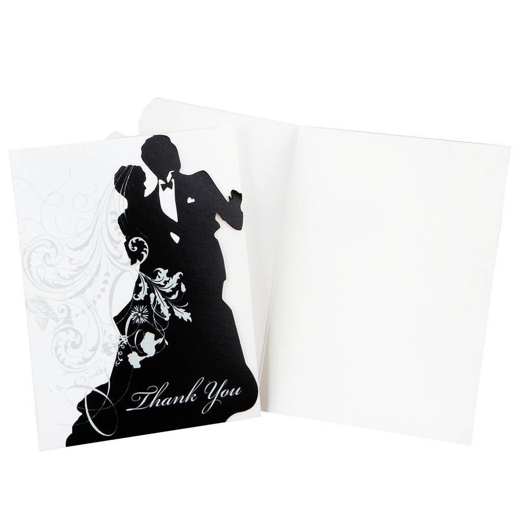 Thank You Cards-Ever After Silhouette-8pkg