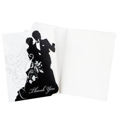 Thank You Cards-Ever After Silhouette-8pkg