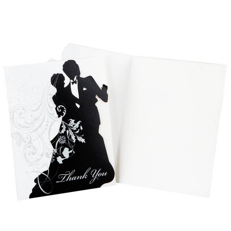 Thank You Cards-Ever After Silhouette-8pkg
