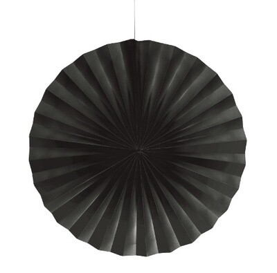 Hanging Decoration-Paper Fan-Black-1pkg-16&quot;