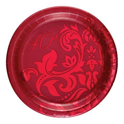Plates-BEV-Ruby 40th Anniversary-18pkg-Foil - Discontinued