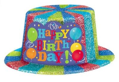 Top Hat-HBD sparkles-Plastic