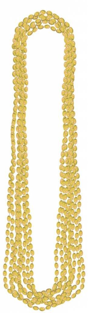 Bead Necklace-Metallic Gold-8pcs