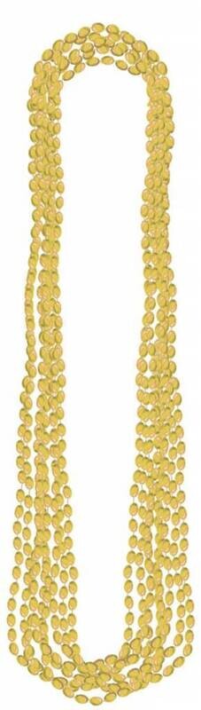 Bead Necklace-Metallic Gold-8pcs