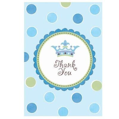 Thank You Cards-Baby Shower Blue-8pk